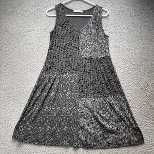 Cut Loose Dress Womens XS V Neck Gray Sleeveless Patchwork Style